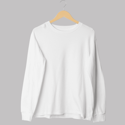 White sweatshirt for men