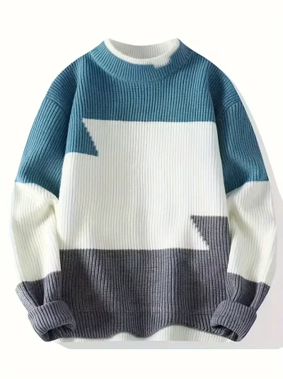 Men's sky blue sweatshirt by Deutsch Kleid, featuring a soft cotton blend and relaxed fit.