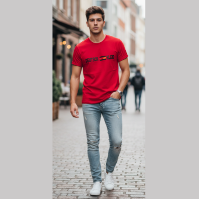 rice red tshirt for men